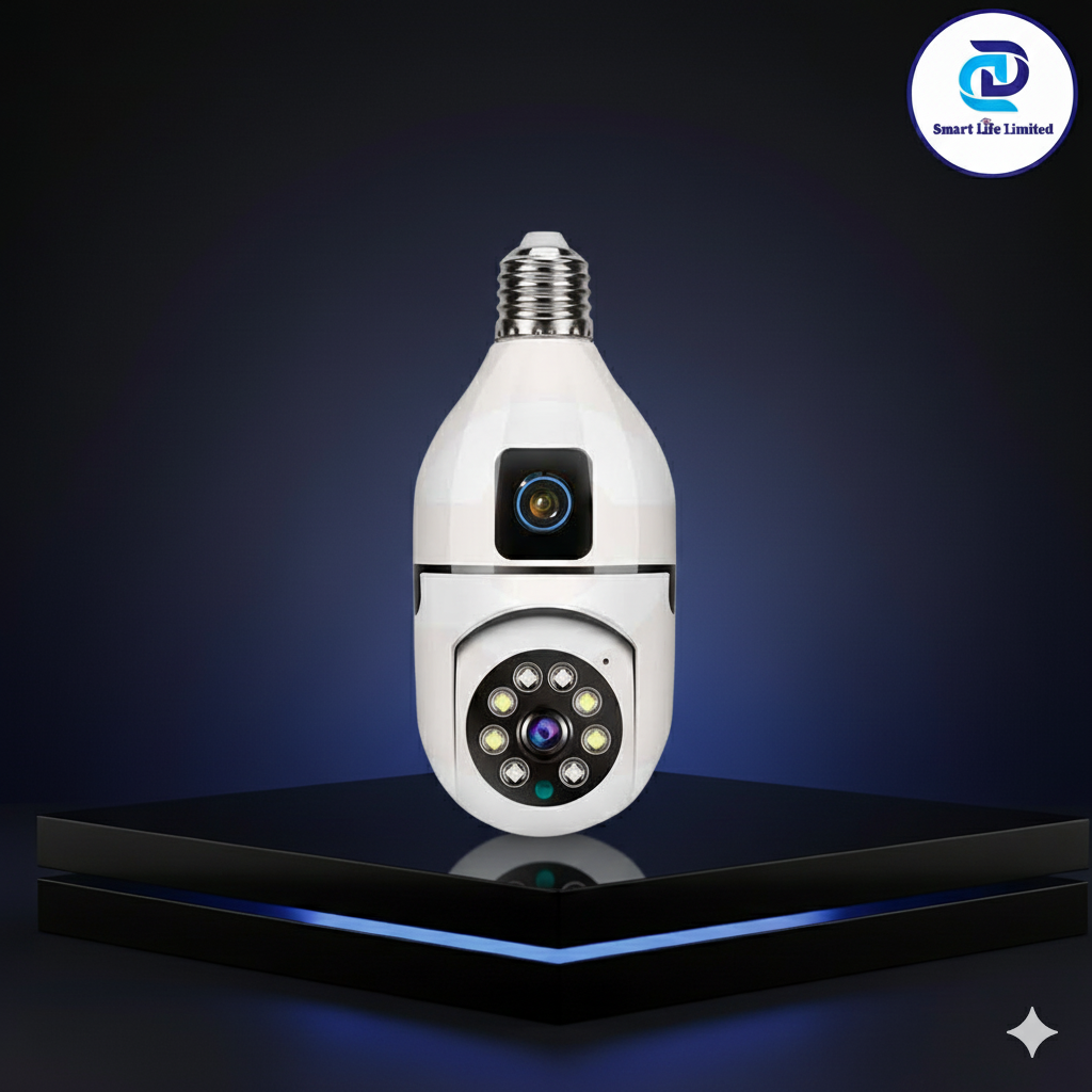 Dual Lens V380 PTZ Bulb IP Night Vision Camera Bulb dual lense camera Ratings 1710 Answered Questions