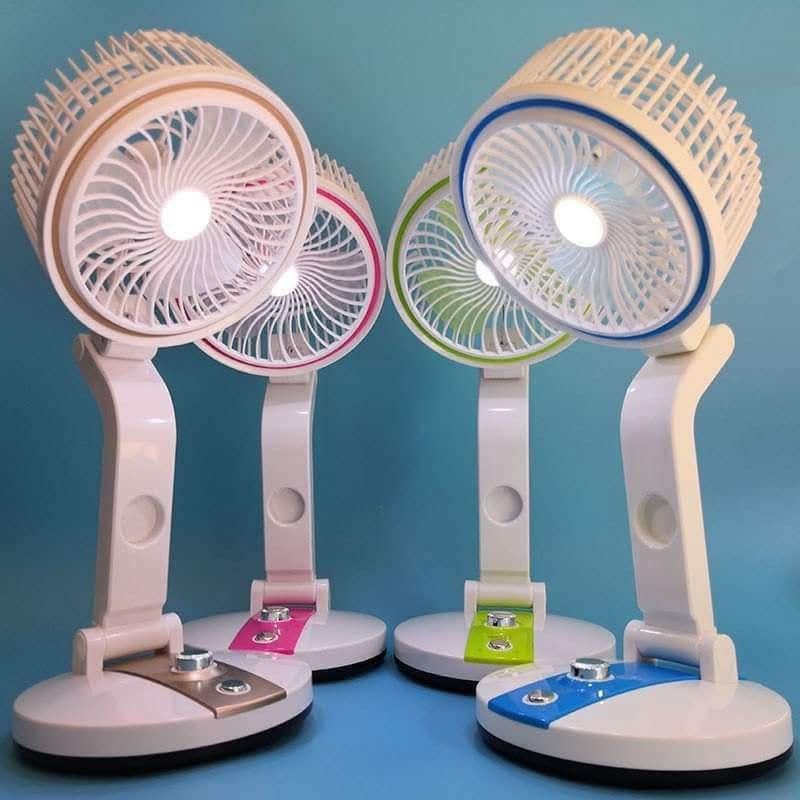 Premium Quality - Rechargeable Folding Fan With LED Light - Signifying Quality - Simple to Use - Feriwali Zone